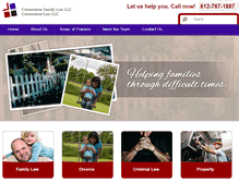 Tablet Screenshot of cornerstonefamilylaw.com